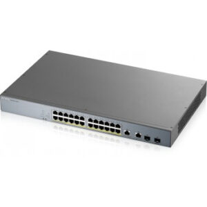 ZYXEL GS1350-26HP, 26 PORT MANAGED CCTV POE SWITCH, LONG RANGE, 375W (1 YEAR NCC PRO PACK LICENSE BUNDLED) (5Y WARRANTY)
