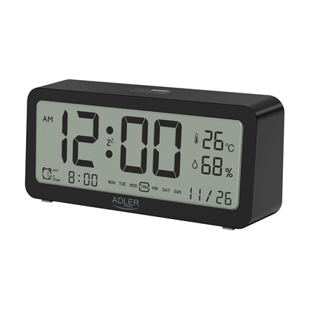 Adler Alarm Clock, AD 1195b, Alarm function, Black