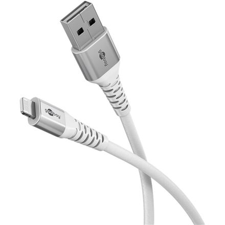 Goobay Lightning USB-A Supersoft Textile Cable with Metal Plugs 74511